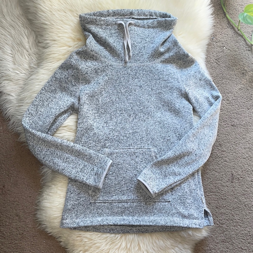 Eddie Bauer | M gray cowl neck sweatshirt with front hands pocket